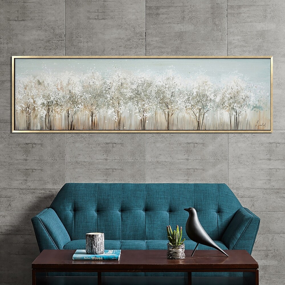 Epicler Abstract Blue Texture Painting Hand 3d Oil Painting Art Wall Modern Wall Art 24x48 Inch Home Wall Decoration Living Room Dining Room Corridor Bedroom Wall Decoration Canvas Painting Wall Decor Kolenik Paintings