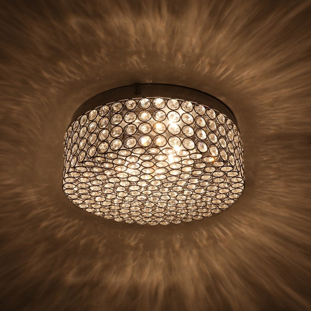 modern crystal flush mount lighting