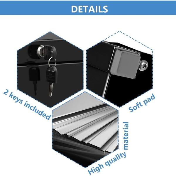 Shop Merax Lateral File Cabinet With Lock 2 Drawers On Sale