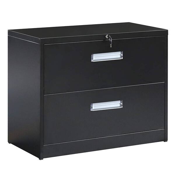 Shop Merax Lateral File Cabinet With Lock 2 Drawers On Sale