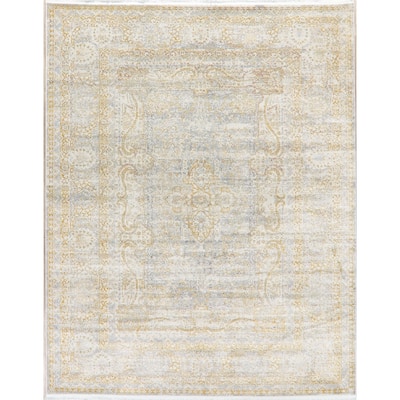 Geometric Vintage Style Turkish Distressed Area Rugs Heat-Set
