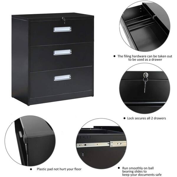 Shop Merax Lockable Lateral Filing Cabinet 2 Drawer File Cabinet