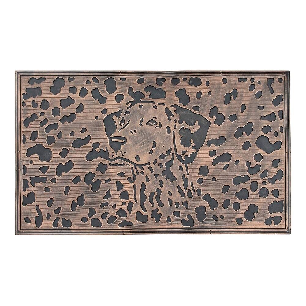 A1HC Dog Sketch Rubber Mat, Beautifully Copper Finished 18" X 30"