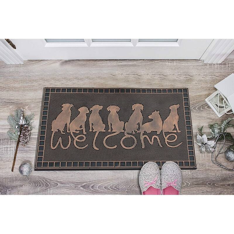 A1HC Welcome Rubber Pin Mat, Beautifully Copper Finished 18" X 30"