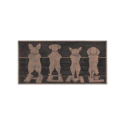 A1HC Dogs Home Rubber Mat, Beautifully Copper Finished 18" X 30"