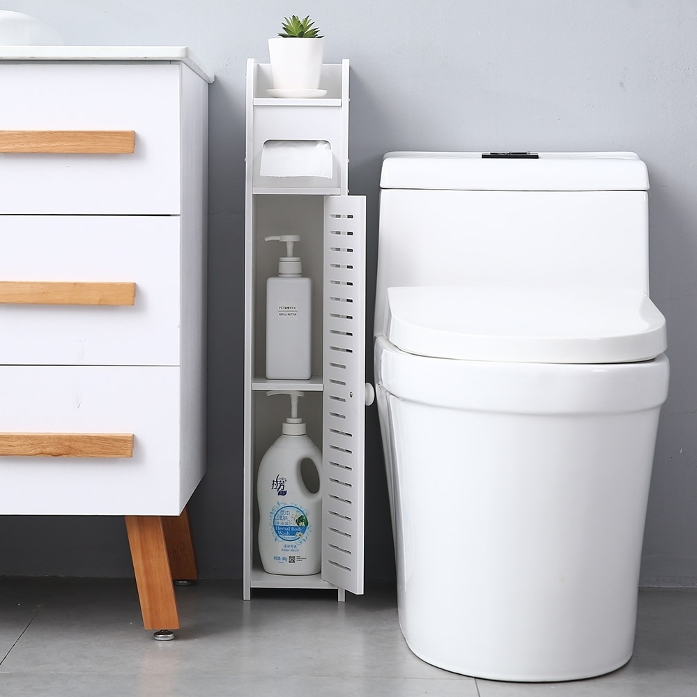 Shop Small Bathroom Storage Thin Toilet Vanity Cabinet Free