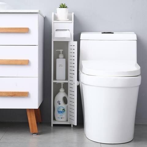 Small Bathroom Storage Thin Toilet Vanity Cabinet