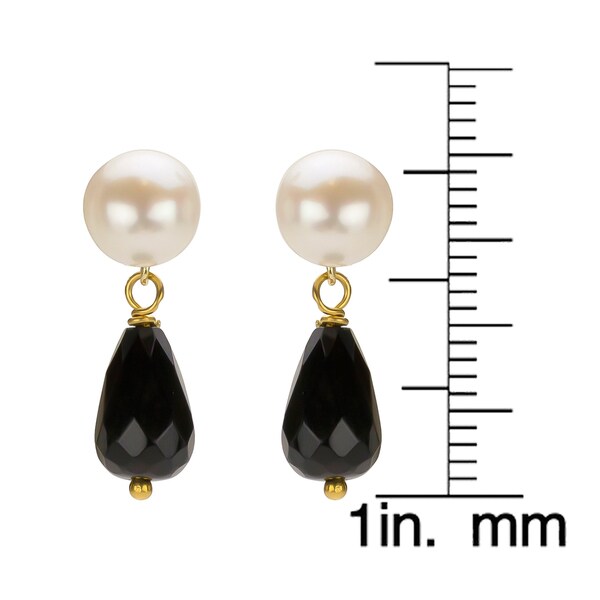 DV Jewels Black Onyx Gemstone Pear Earring