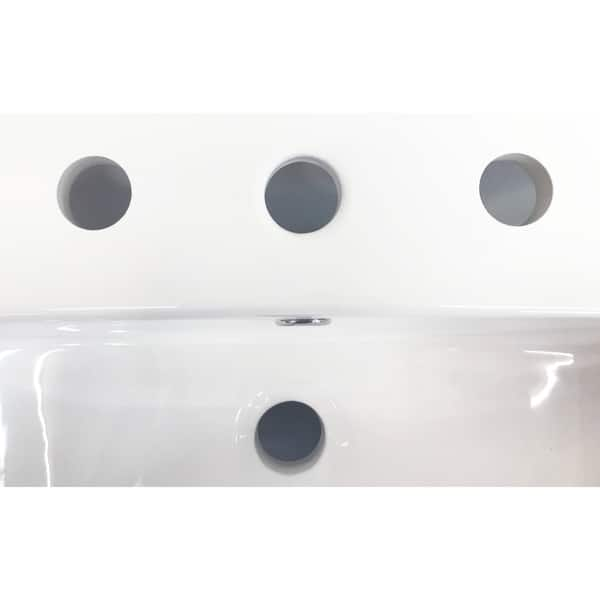 Shop Cb Home Ceramic Drop In Bathroom Countertop Basin With Faucet