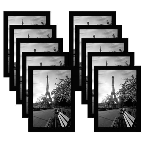Americanflat 10 Pack 8x12 Black Picture Frames Wall & Tabletop