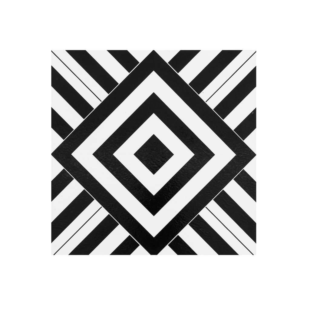 Retro 12x12 Self Adhesive Vinyl Floor Tile-Geometric 20 Tiles/20 sq ft
