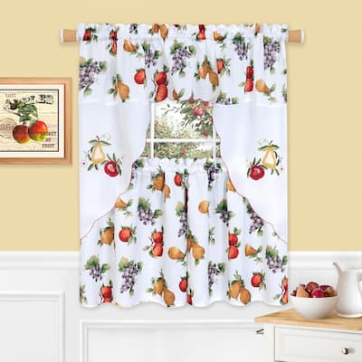 Ambrosia Embellished Tier and Swag Set - 58x24