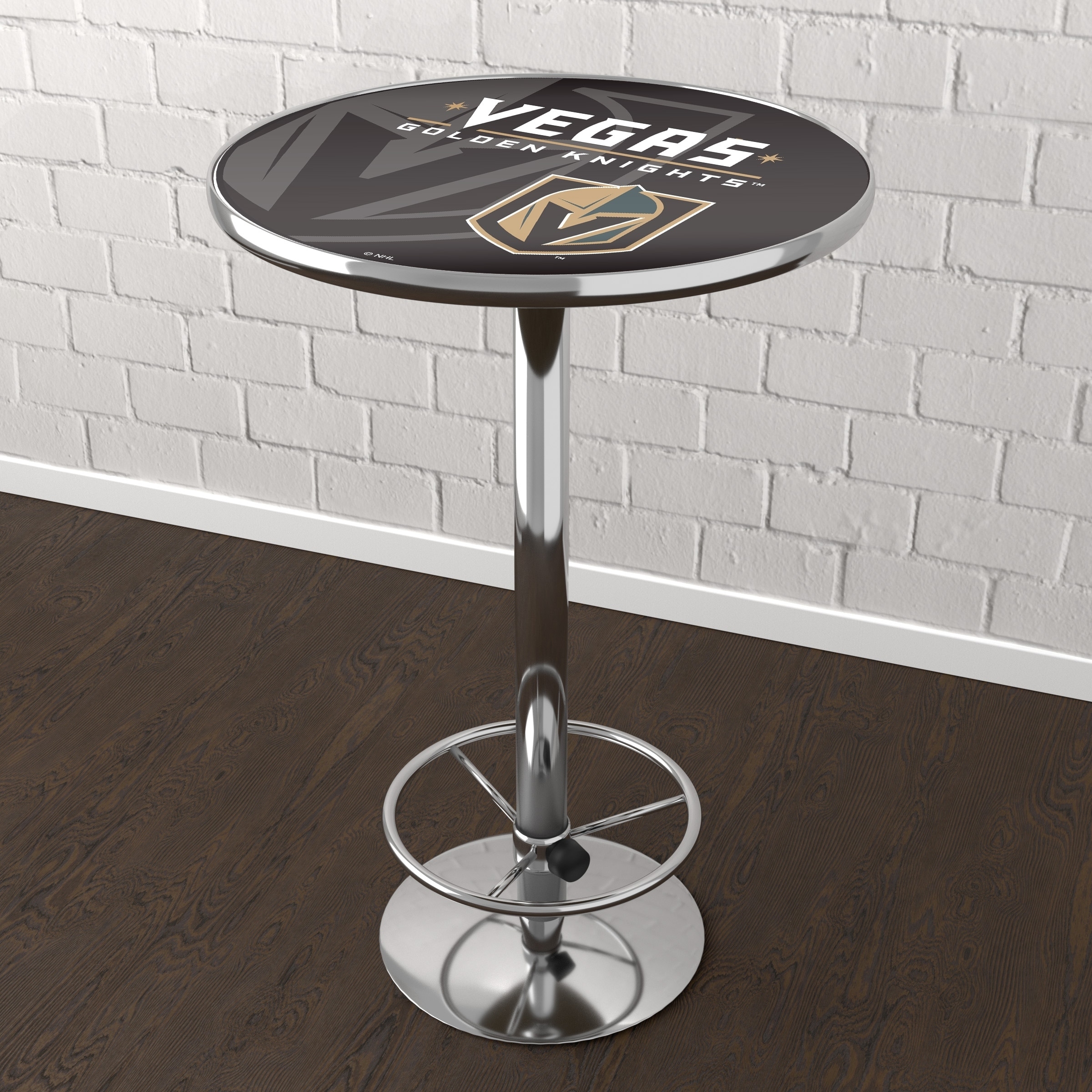 Shop Nhl Vegas Golden Knights Watermark Chrome Pub Table