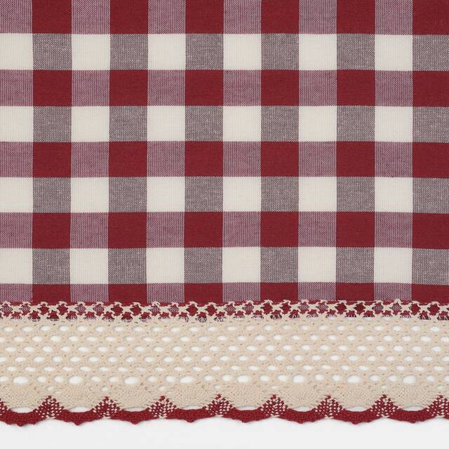 Buffalo Check Gathered Swag Window Curtain Pair - 72x63
