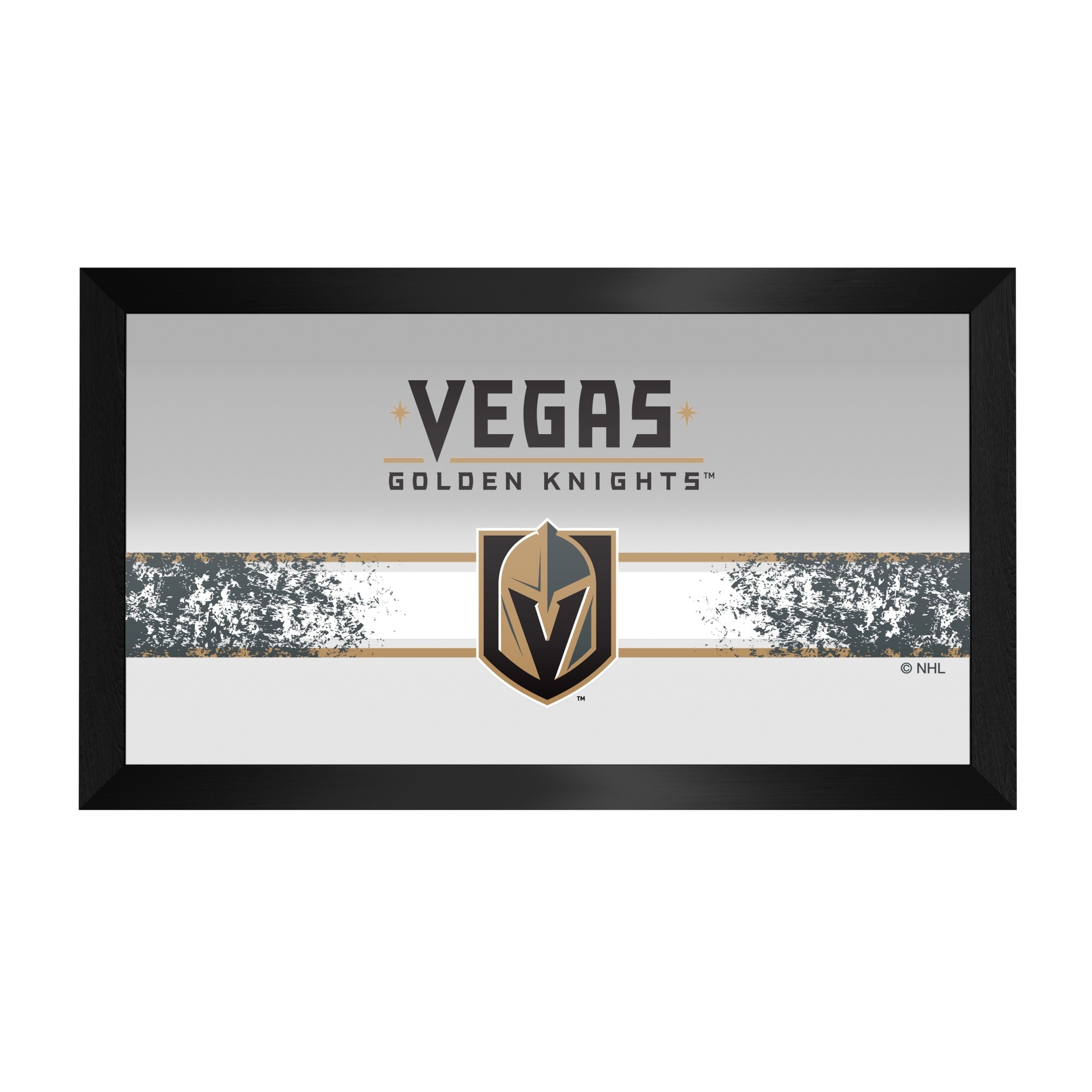 Nhl Vegas Golden Knights Framed Bar Mirror Overstock