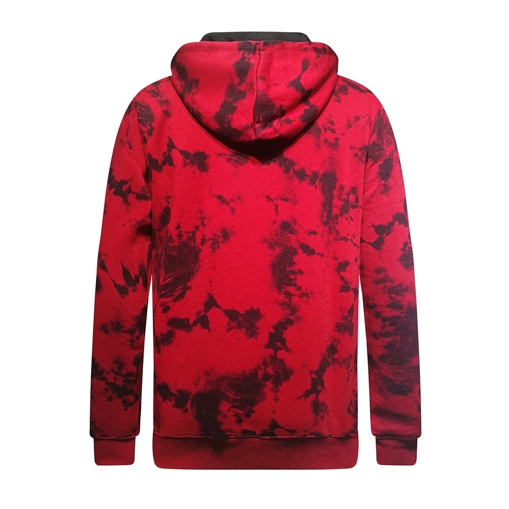 red tie dye sweatshirt