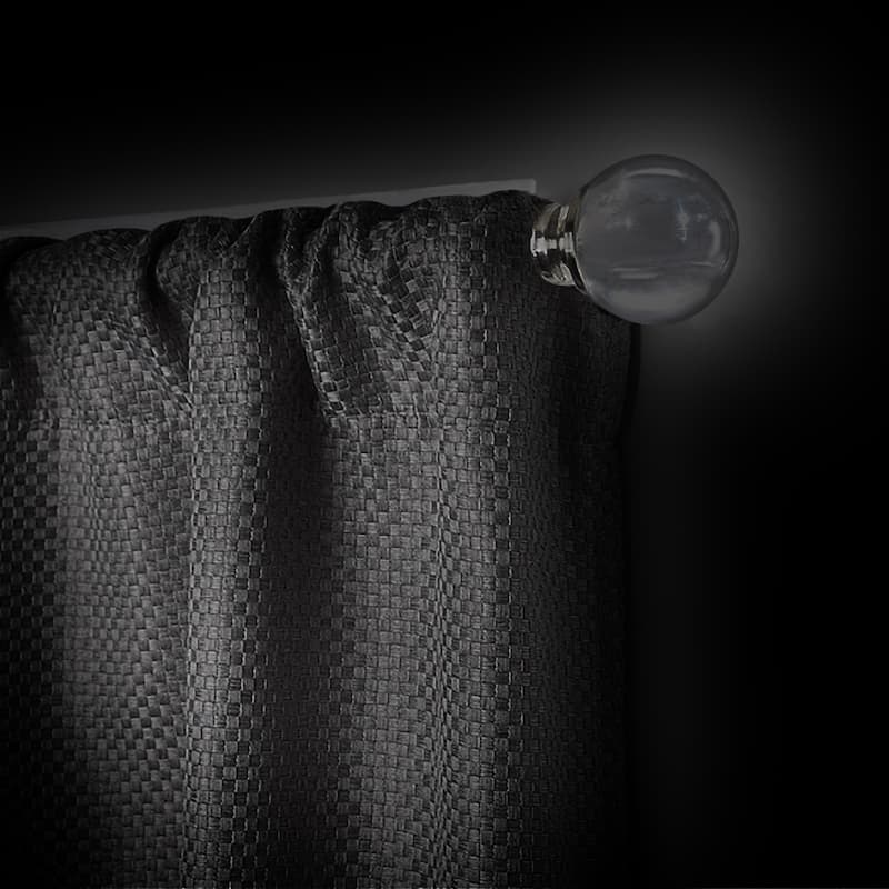 Innovative Decorative Room Darkening Wrap Around Rod & Finial - Jade