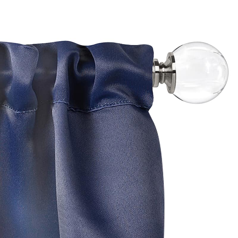 Innovative Decorative Room Darkening Wrap Around Rod & Finial - Jade