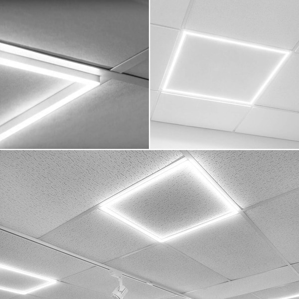 Luxrite 2x2 Ft Slim Frame Led Edge Light 40w Dimmable 4000 Lumens Drop Ceiling Panel Light 100 277v Ul Listed