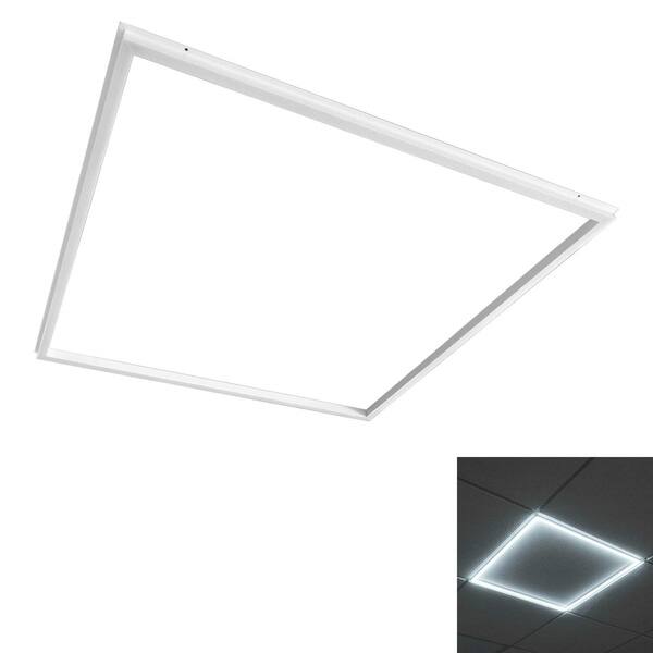 Shop Luxrite 2x2 Ft Slim Frame Led Edge Light 40w Dimmable 4000