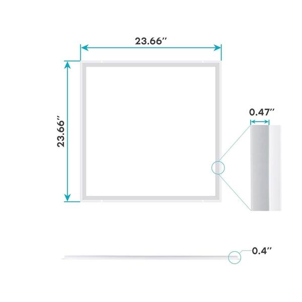 Shop Luxrite 2x2 Ft Slim Frame Led Edge Light 40w Dimmable 4000