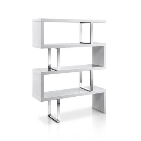 Strick & Bolton Monastero Modern Stainless Steel Bookcase