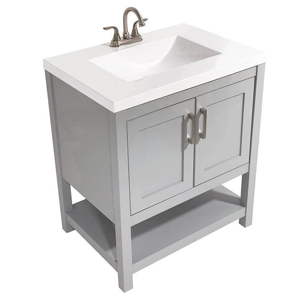 Shop Tufino 31 In Bath Vanity With Cultured Marble Vanity Top