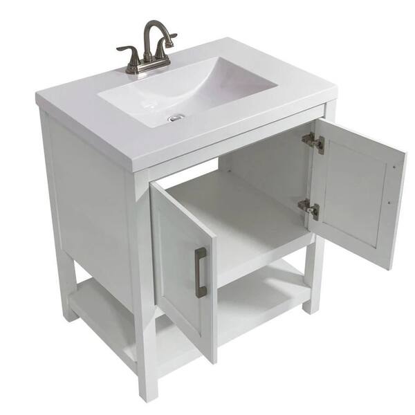 Shop Tufino 31 In Bath Vanity With Cultured Marble Vanity Top