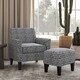 Copper Grove Maritza Half Round Arm Chair and Ottoman - Thumbnail 0