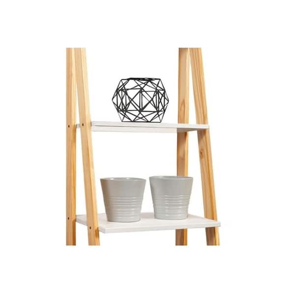 Porch Den Silverado Natural White Solid Wood Split 5 Shelf Ladder Unit On Sale Overstock 30429612