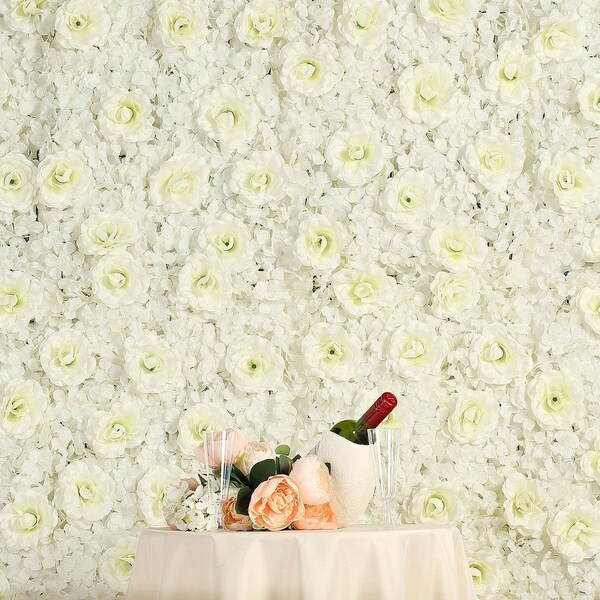 decor wedding New artificial flower wall panels Pink/cream  rose hydrangea 