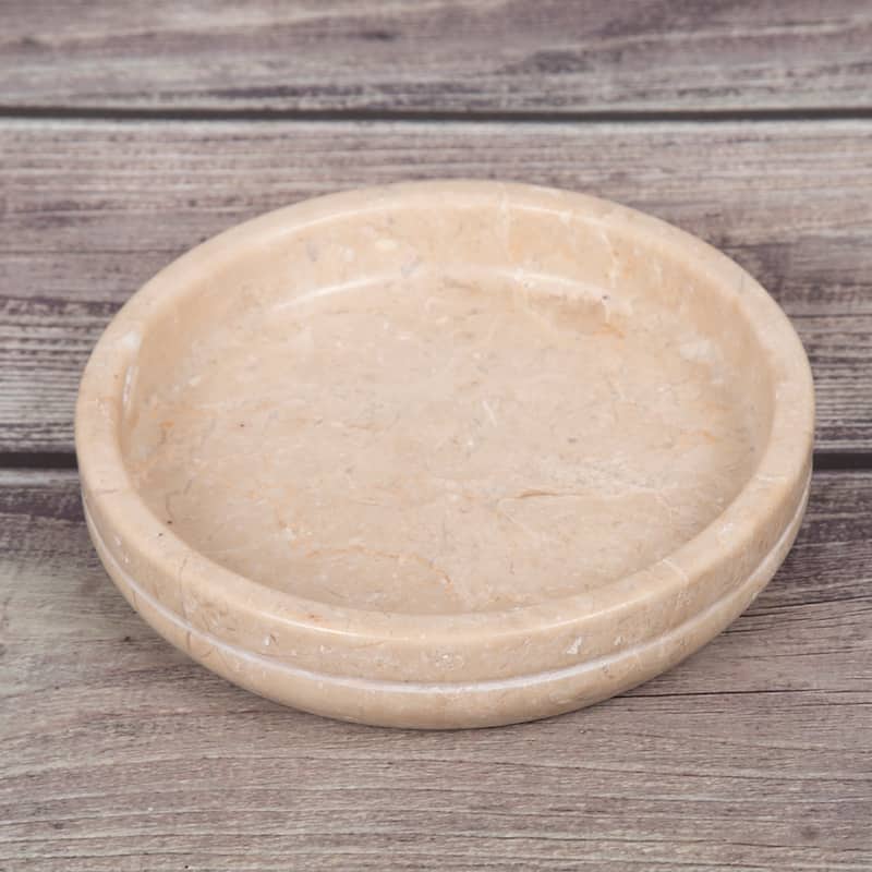 Creative Home Notch Collection Champagne Marble Bar Soap Dish, Soap Tray, Soap Holder - Beige - N/A