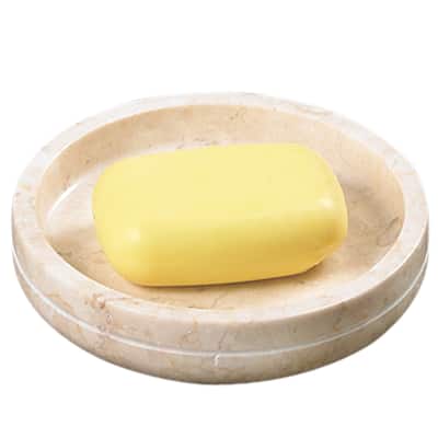 Creative Home Notch Collection Champagne Marble Bar Soap Dish, Soap Tray, Soap Holder - Beige - N/A