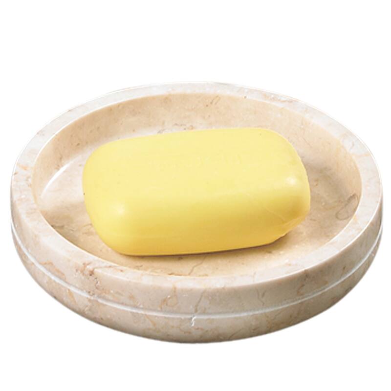 Creative Home Notch Collection Champagne Marble Bar Soap Dish, Soap Tray, Soap Holder - Beige - N/A