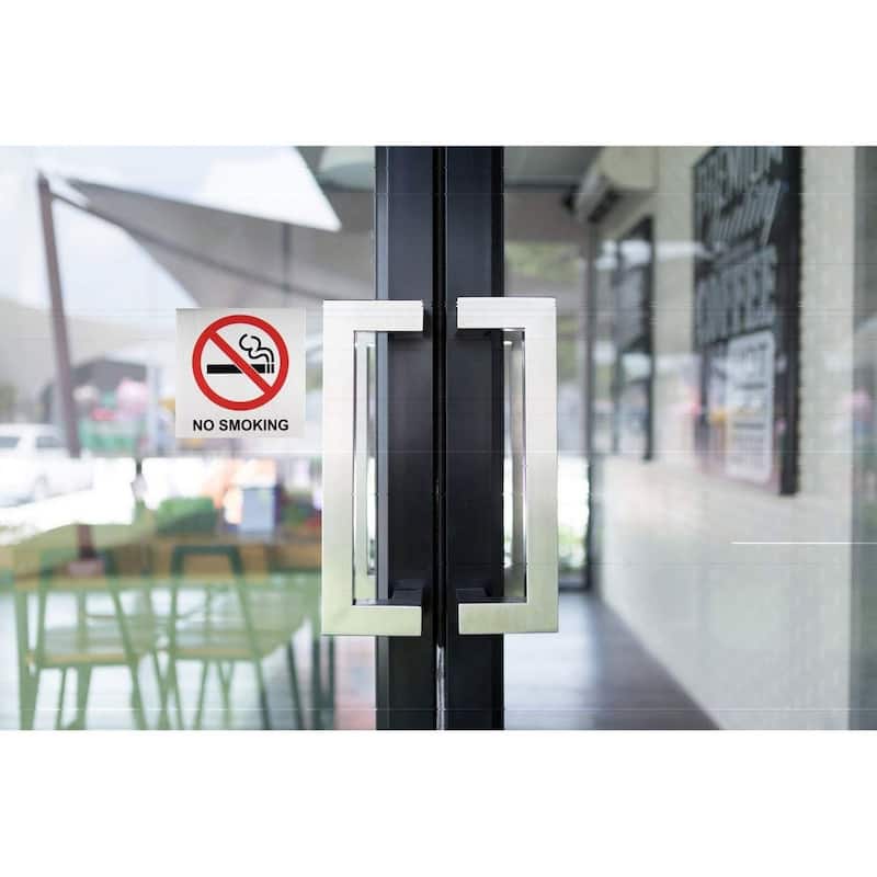 Juvale 4-Pack No Smoking Signs for Business - Self-Adhesive Metal Stickers for Outdoors