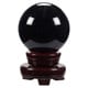 preview thumbnail 1 of 2, Black Obsidian Crystal Ball Sphere with Stand for Meditation Healing 3.1" x 3.1" - 3.1" x 3.1"