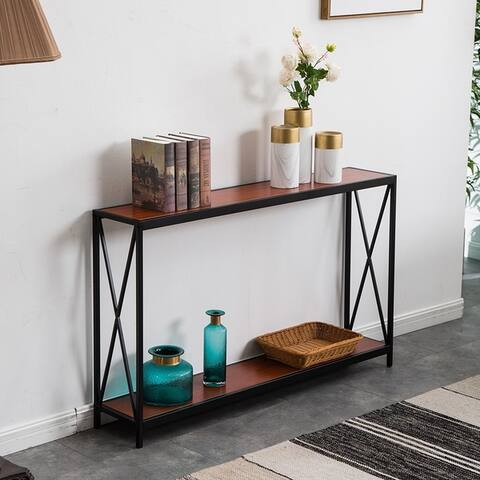 Narrow Console Table, Sofa Table for Living Room