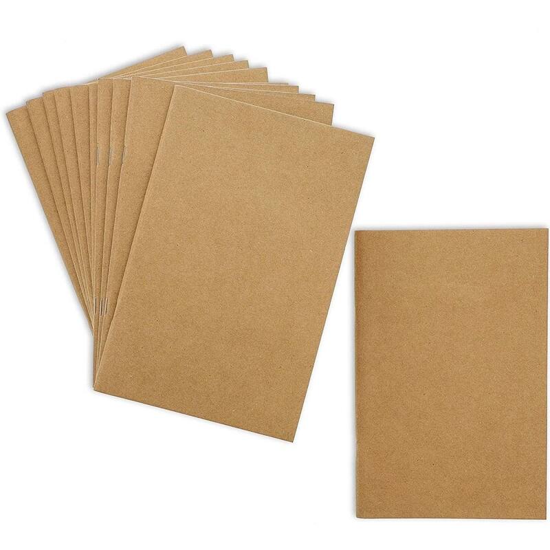 Paper Junkie 24-Pack A5 Blank Notebook Bulk Set, Unlined Kraft Paper Journals, 5.5x8.5 in