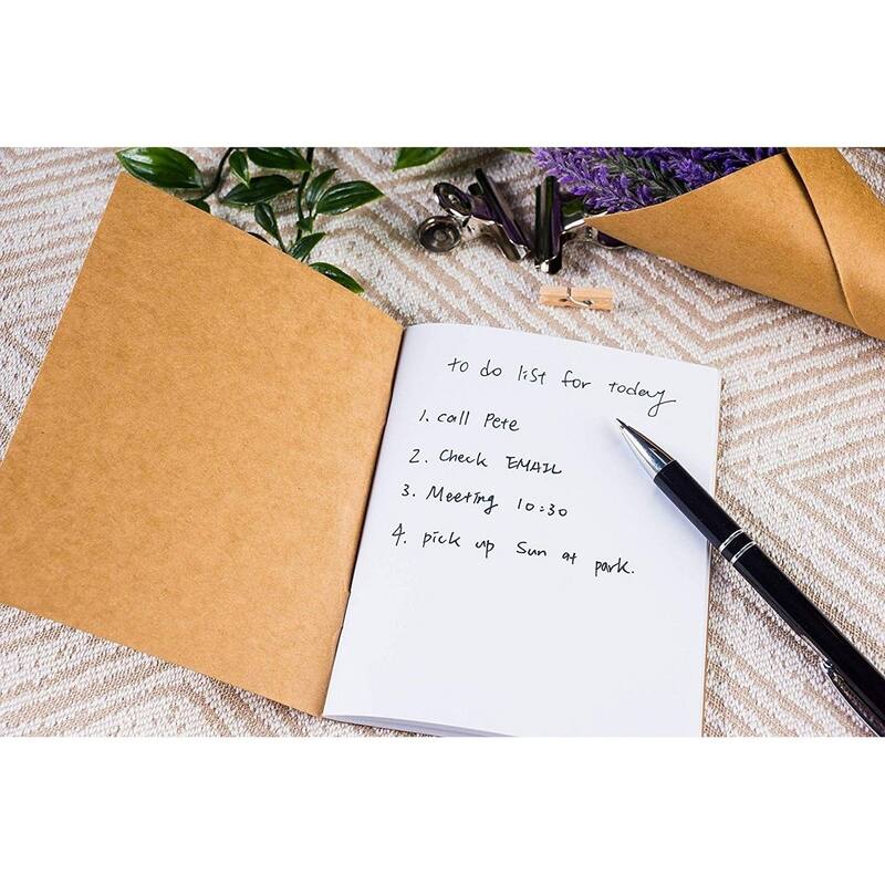 Paper Junkie 24-Pack Small Journal for Students, Kraft Paper Material Notebooks, 4x6 in