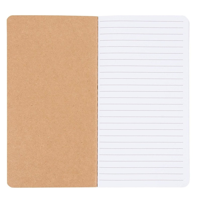 Paper Junkie 48 Pack Kraft Paper Notebooks Bulk, H5 Lined Journals for Travelers (80 Pages)