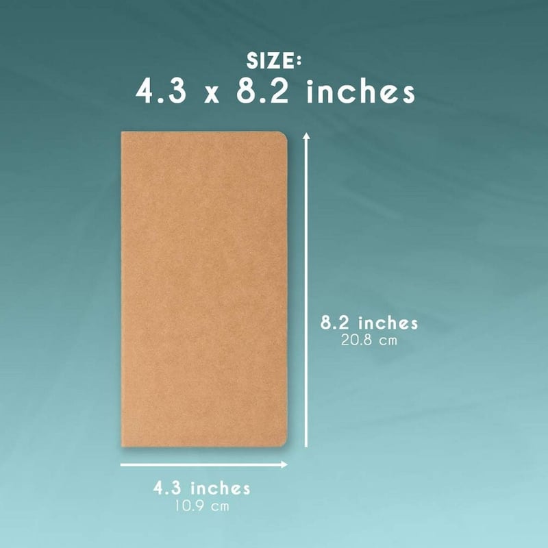 Paper Junkie 48 Pack Kraft Paper Notebooks Bulk, H5 Lined Journals for Travelers (80 Pages)