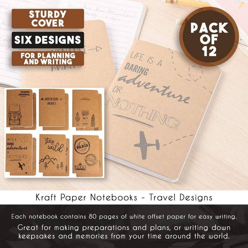 Paper Junkie 24-Pack Bulk Kraft Paper A6 Notebook Journals with 80 Lined Pages, 4x5.75 In
