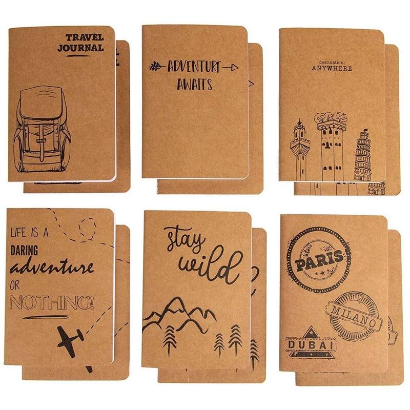 Paper Junkie 24-Pack Bulk Kraft Paper A6 Notebook Journals with 80 Lined Pages, 4x5.75 In