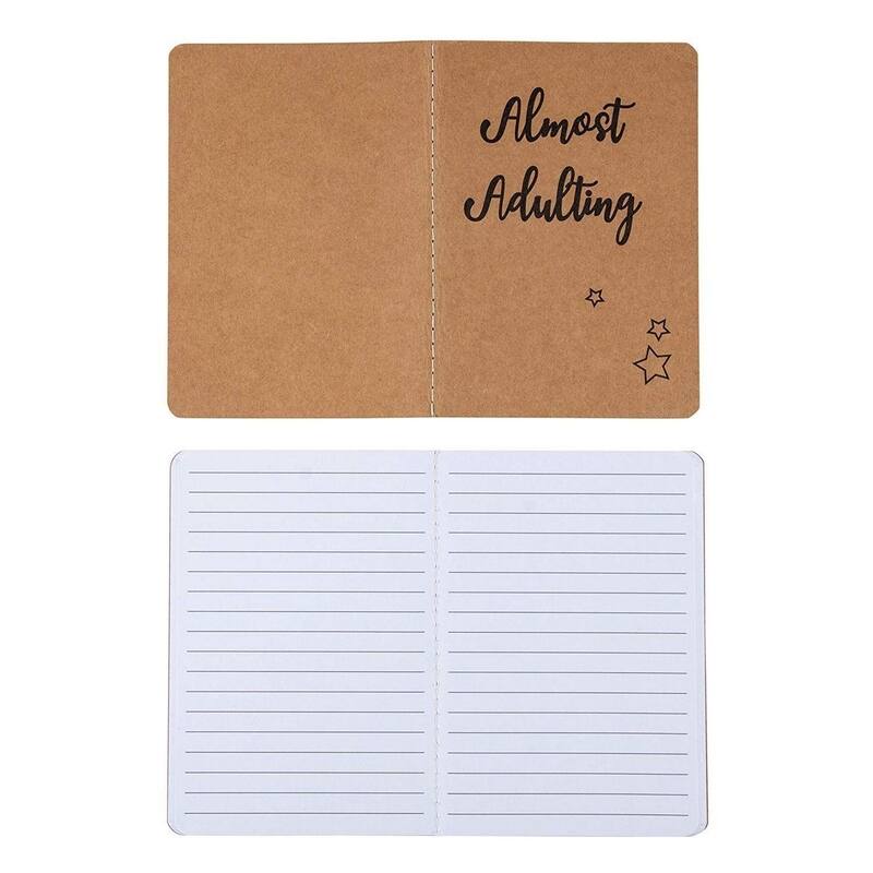 Paper Junkie 12-Pack Lined Kraft Notebook, 6 Different Designs, Brown, 4.1 x 5.8 Inch