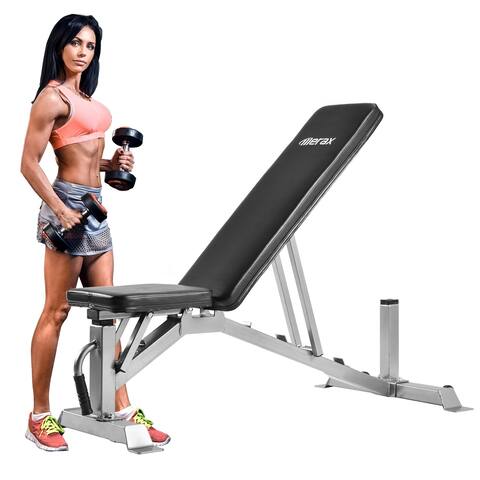 Merax Adjustable Weight Bench, 5 Position Incline Utility Bench Gym Bench