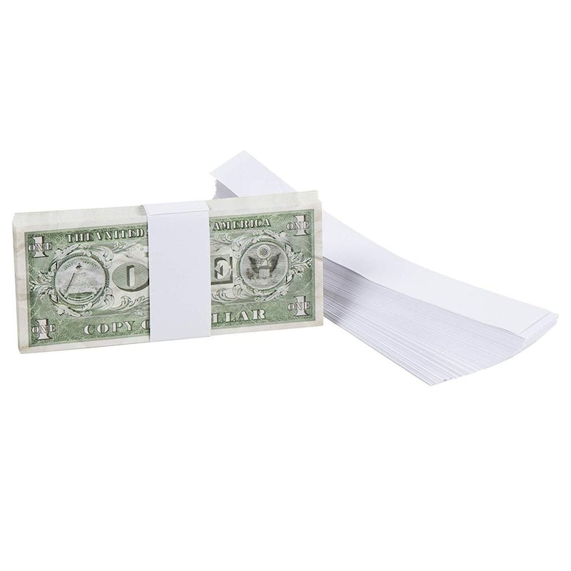 Juvale 300 Blank White Paper Currency Money Band Straps No Denomination Bill Wrappers