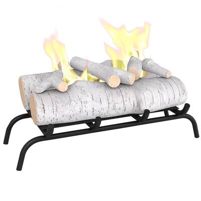 Regal Flame 18 inch Convert to Ethanol Fireplace Log Set with Burner Insert from Gel or Gas Logs (Birch)
