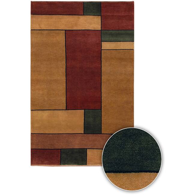 Hand-knotted Mandara Wool Rug (5' x 8') - multi