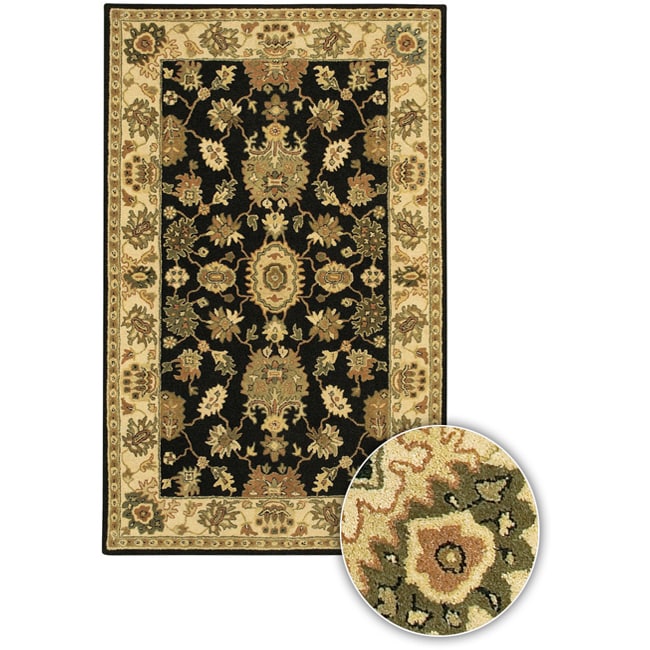 Hand tufted Mandara Oriental Wool Rug (5 X 8)