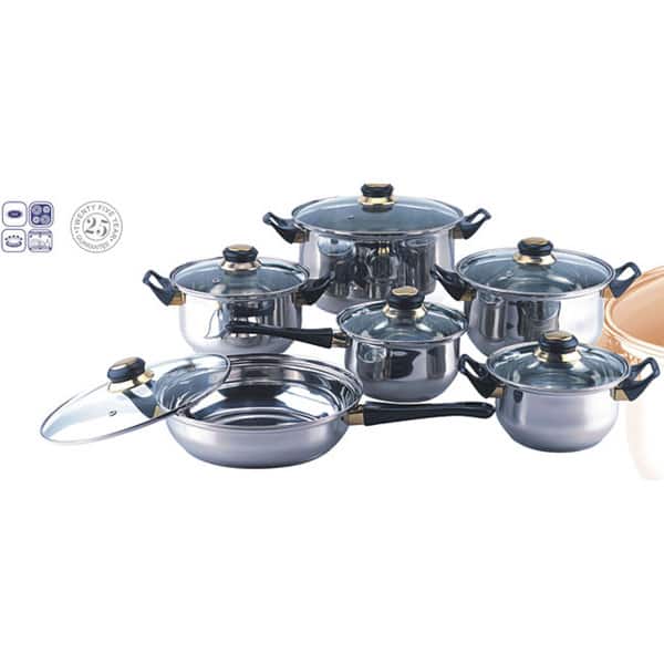 Martha Stewart 12-Pc. Stainless Steel Cookware Set